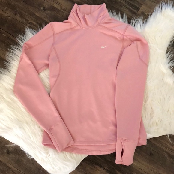Nike Tops - NIKE RUNNING TOP PINK TURTLE NECK SMALL WOMEN’S
